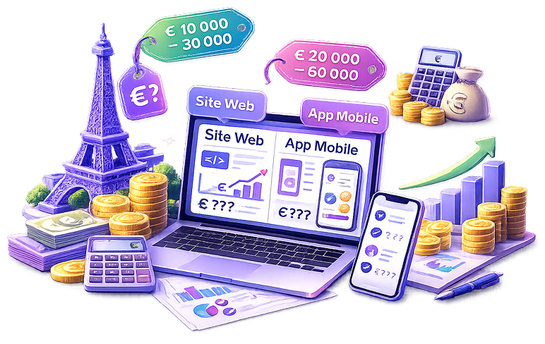 Combien coûte un site internet ou une app à Paris — les vrais chiffres, pas du marketing